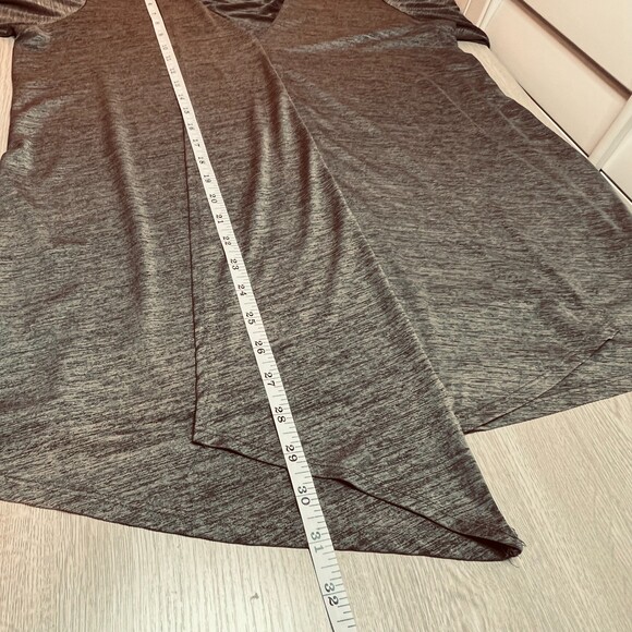 AB Studio Tunic Blouse Womens XL Olive Gray Cascade Front V-Neck Half Sleeve - Picture 12 of 14